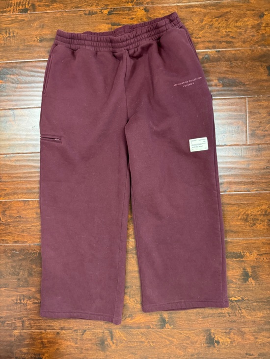 Comfrt Clothing Matching Set, 2XL, Burgundy Hoodie and Wide Leg Sweatpants Coord - Picture 9 of 11